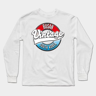 Busan south korea vintage logo Long Sleeve T-Shirt